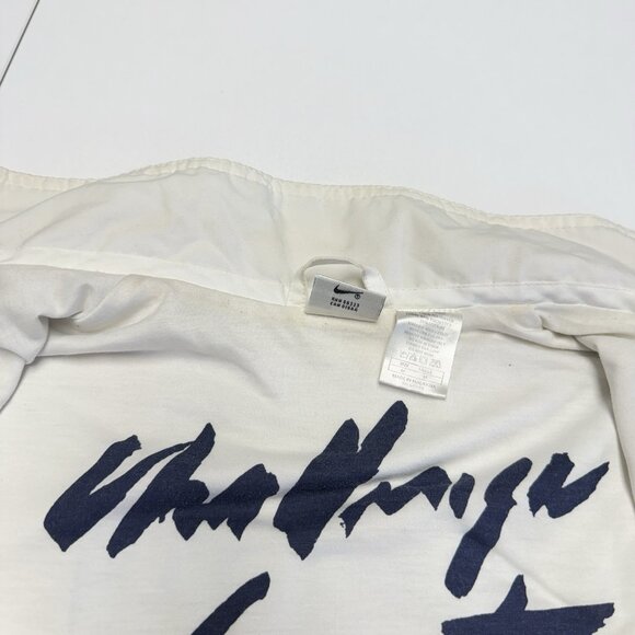 Vintage 90s Nike Challenge Court Tennis Jacket Mens Medium White Windbreaker Zip - Picture 12 of 15